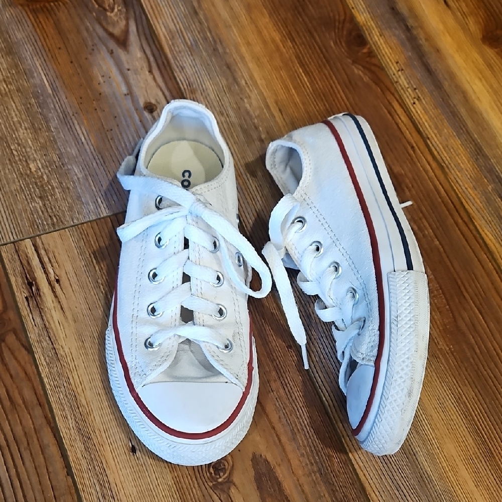 Converse White and Red Chuck Taylor Sneakers